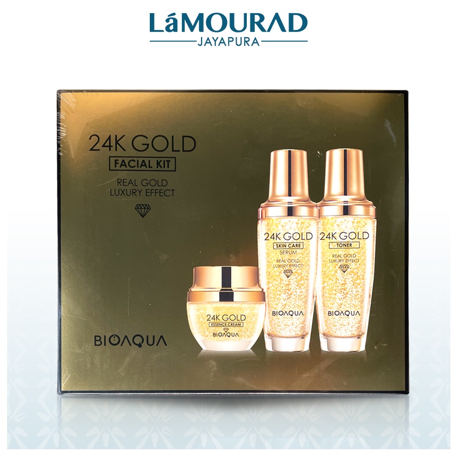 Jual BIOAQUA 24K Gold Skincare Facial Kit Paket Skincare Shopee Indonesia