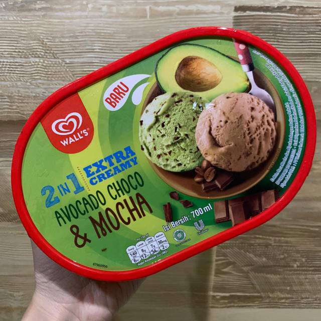 Ice Cream / Es Krim Walls 2in1 Avocado Choco and Mocha 1 box berat 350