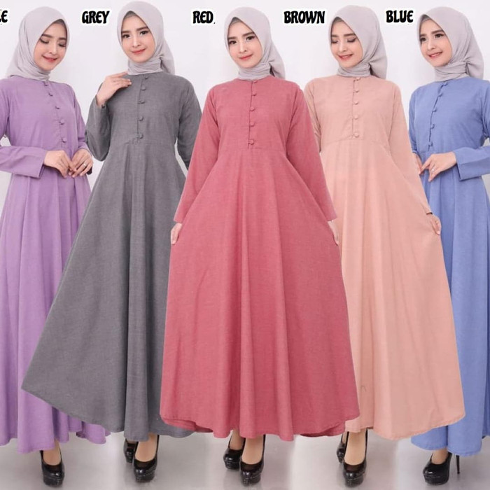 Baju Muslim Premium Muslimah Pakaian Modis Modern Q3X6 Syar'i C Baju Gamis Wanita Terbaru Gami