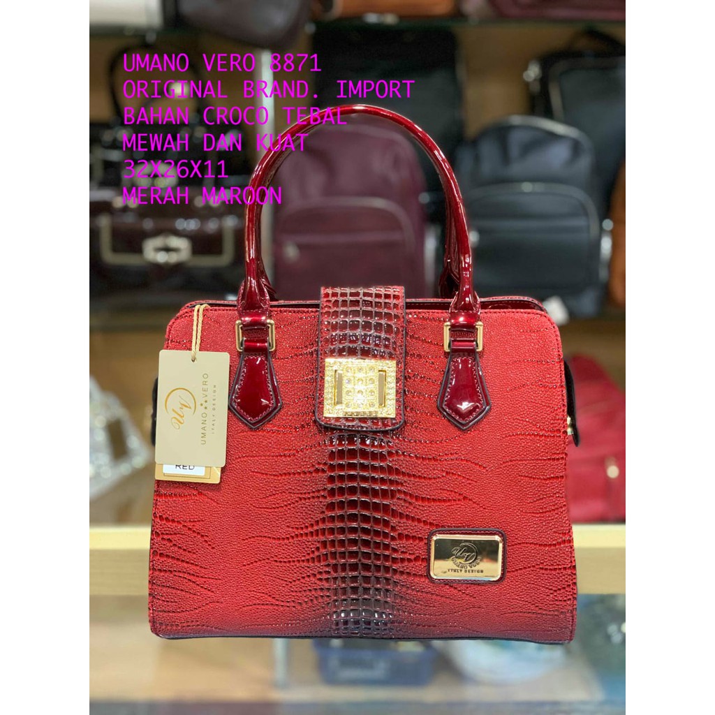 Tas Umano Vero Croco 8871 RFV 3 batam impor original fashion branded reseller sale Shopee