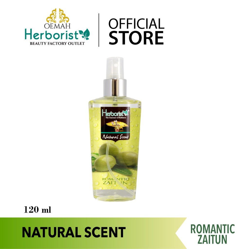 Jual Herborist Natural Body Scent Parfum Romantic Zaitun 120ml Shopee