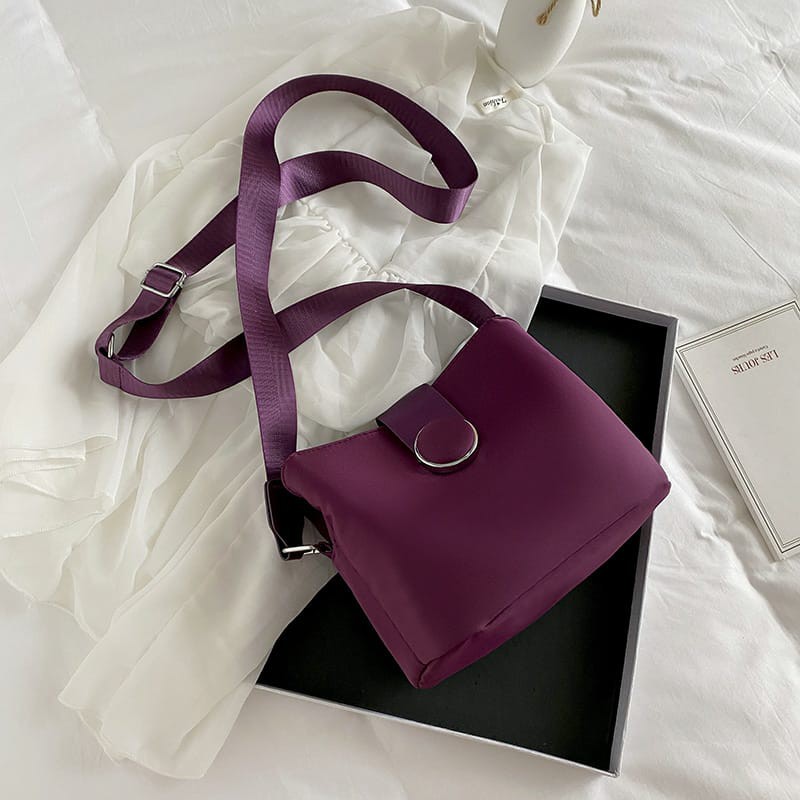 TAS SELEMPANG WANITA IMPORT ANTI AIR UNGU CARNESE TA269P5 SLING BAG KOREA KEKINIAN MURAH BATAM