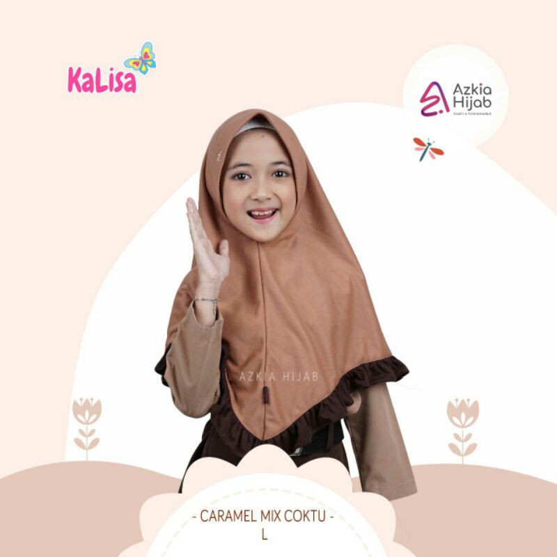 JILBAB SEKOLAH ANAK TK / SD KALISA HIJAB BY AZKIA HIJAB ORIGINAL