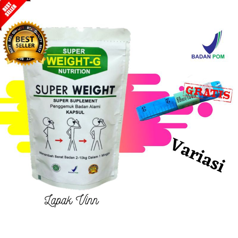 TERLARIS !! SUPER WEIGHT GAIN KAPSUL OBAT GEMUK PENGGEMUK BADAN