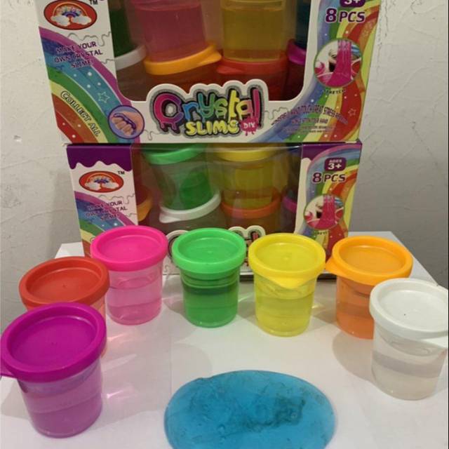 Jual Crystal Slime Jelly | Mainan Anak Slime Gel ( 8 Pcs) | Shopee Indonesia