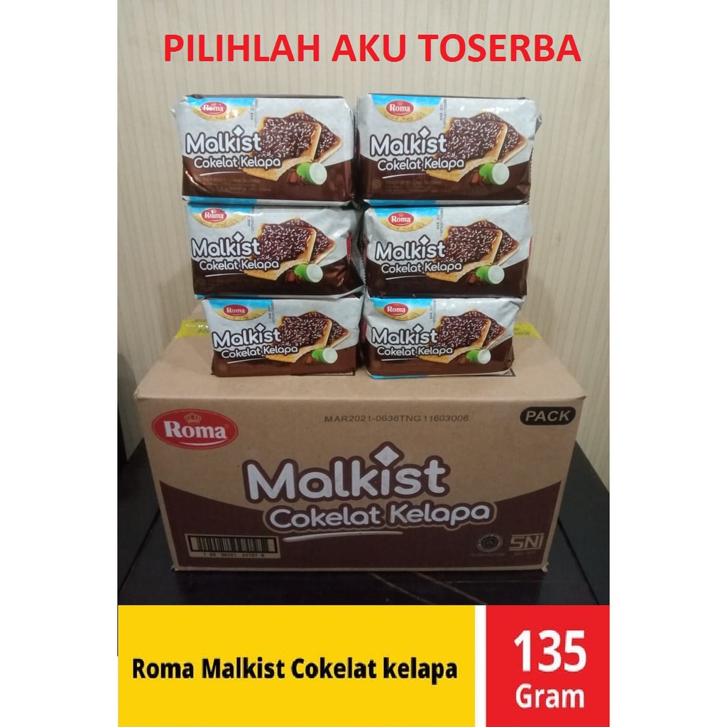 Jual Biskuit Roma Malkist Coklat Cokelat Kelapa 135 Gr - ( Harga 1 Kardus Isi 30 ) | Shopee Indonesia