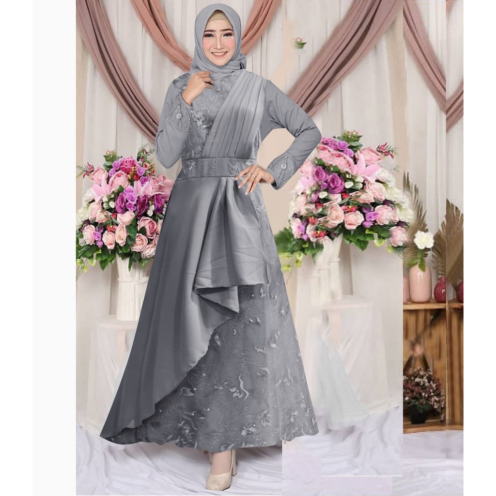 (MODEL BARU) SIZE SM,L,XL,XXL / GAMIS RAISA / GAMIS BRUKAT TILE