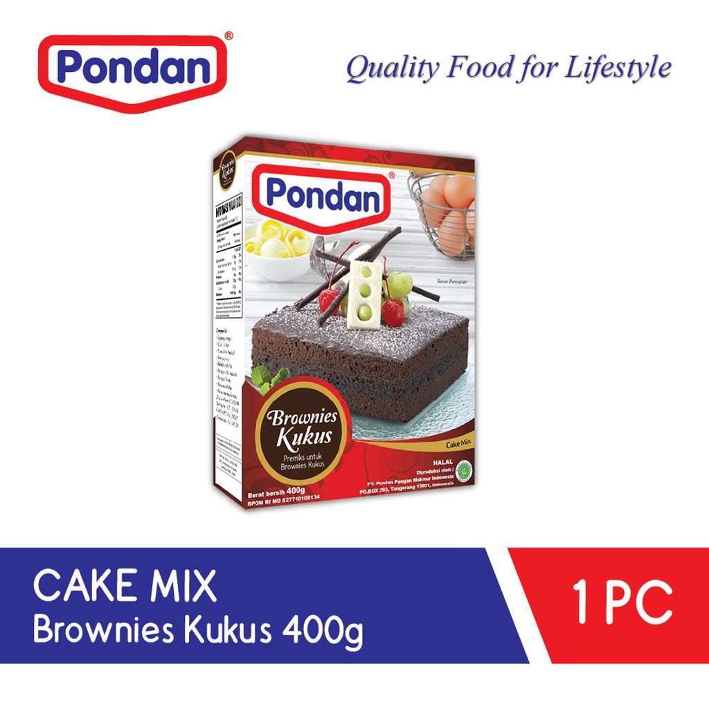 Pondan Brownies Kukus 400gr Shopee Indonesia