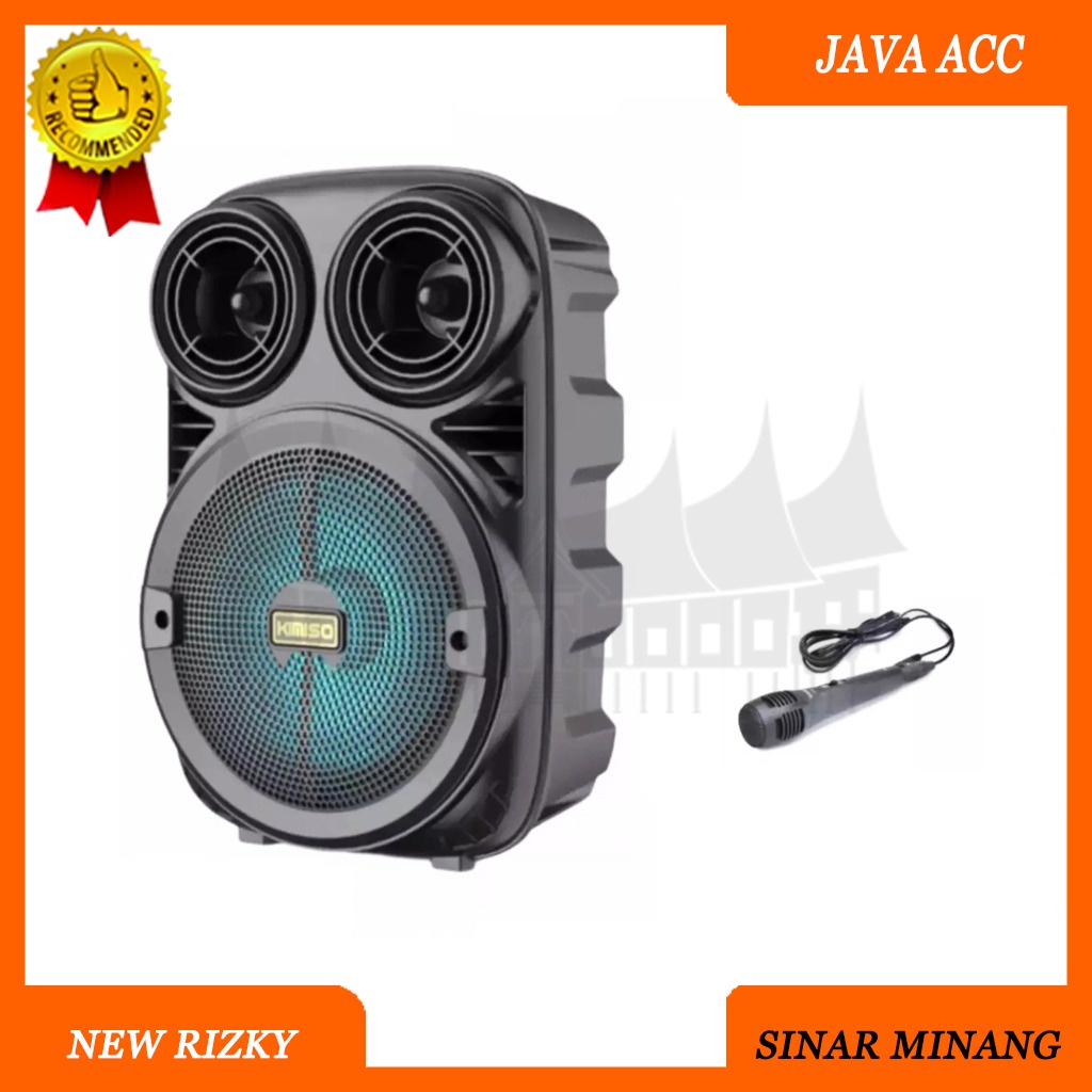 Jual KARAOKE MUSIC BOX KIMISO 3381 PORTABLE WIRELESS BLUETOOTH SPEAKER