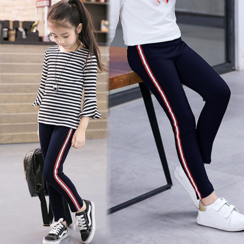 Legging stripe anak perempuan usia 6thn 13thn Shopee