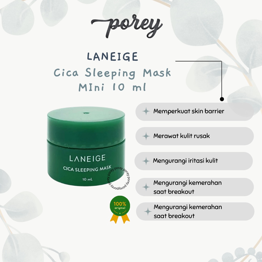 Jual LANEIGE Cica Sleeping Mask Mini Sample 10ml Shopee Indonesia