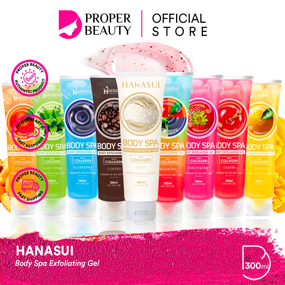 Jual HANASUI Body Spa Exfoliating Gel Indonesia / Gentle Cleanser Power