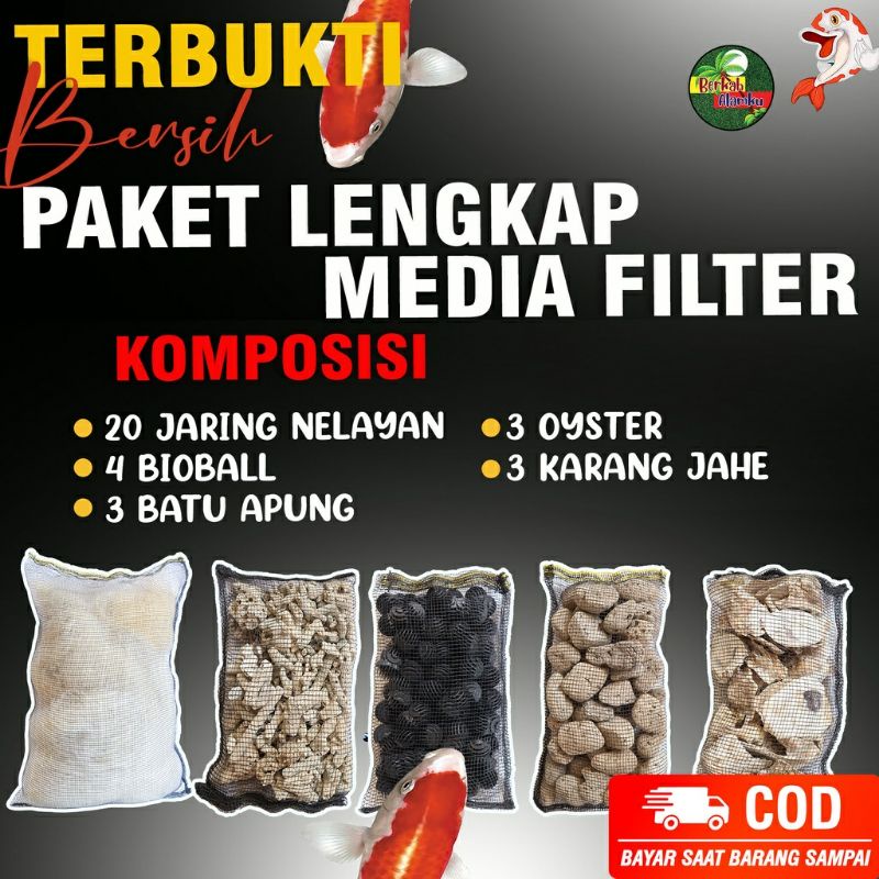 Jual paket lengkap media filter kolam ikan koi penjernih air kolam