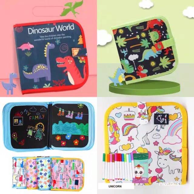 Buku gambar spidol bisa hapus / wipe clean book Shopee