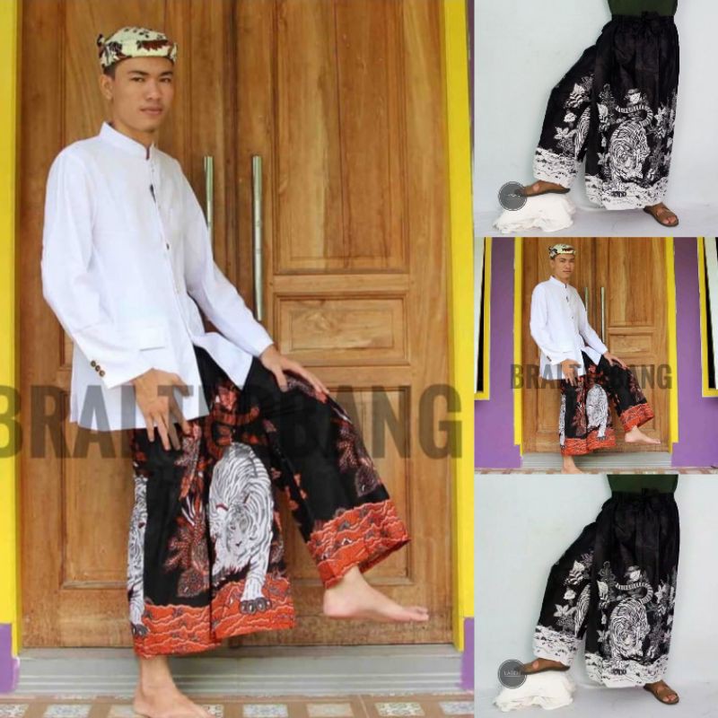 Sarung Celana Batik Motif Macan Putih/Celana Sarung Dewasa