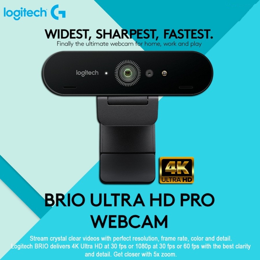 Jual Logitech Brio Webcam 1080P Camera Ultra Hd Pro 4K / Webcam Pc | Shopee Indonesia