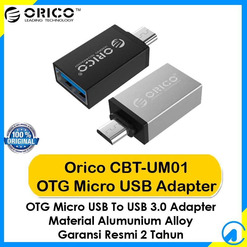 Jual Orico Cbt-Um01 Otg Micro Usb To Usb 3.0 Adapter Material Alumunium Alloy | Shopee Indonesia