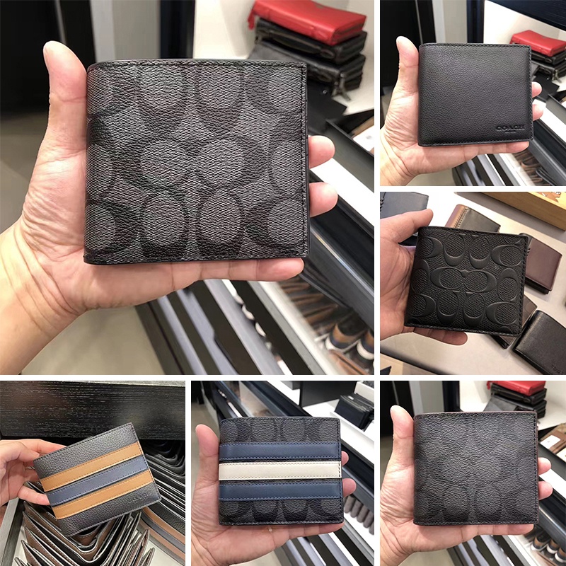 Jual Coach Dompet Pria Men Wallet Dompet Lipat Pria Fullset ORIGINAL
