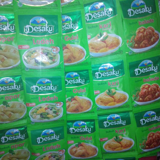 Desaku bubuk balado, kari, opor, lodeh, gulai padang 12,5 gram renceng