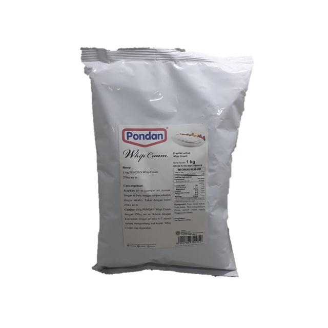 Pondan Whip Cream 1 kg Shopee Indonesia