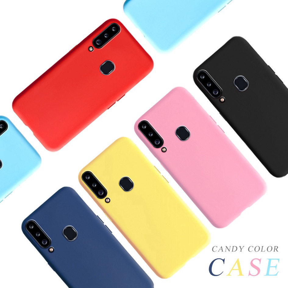 Casing Samsung Galaxy A20S Plain Rubber Matte Candy Soft