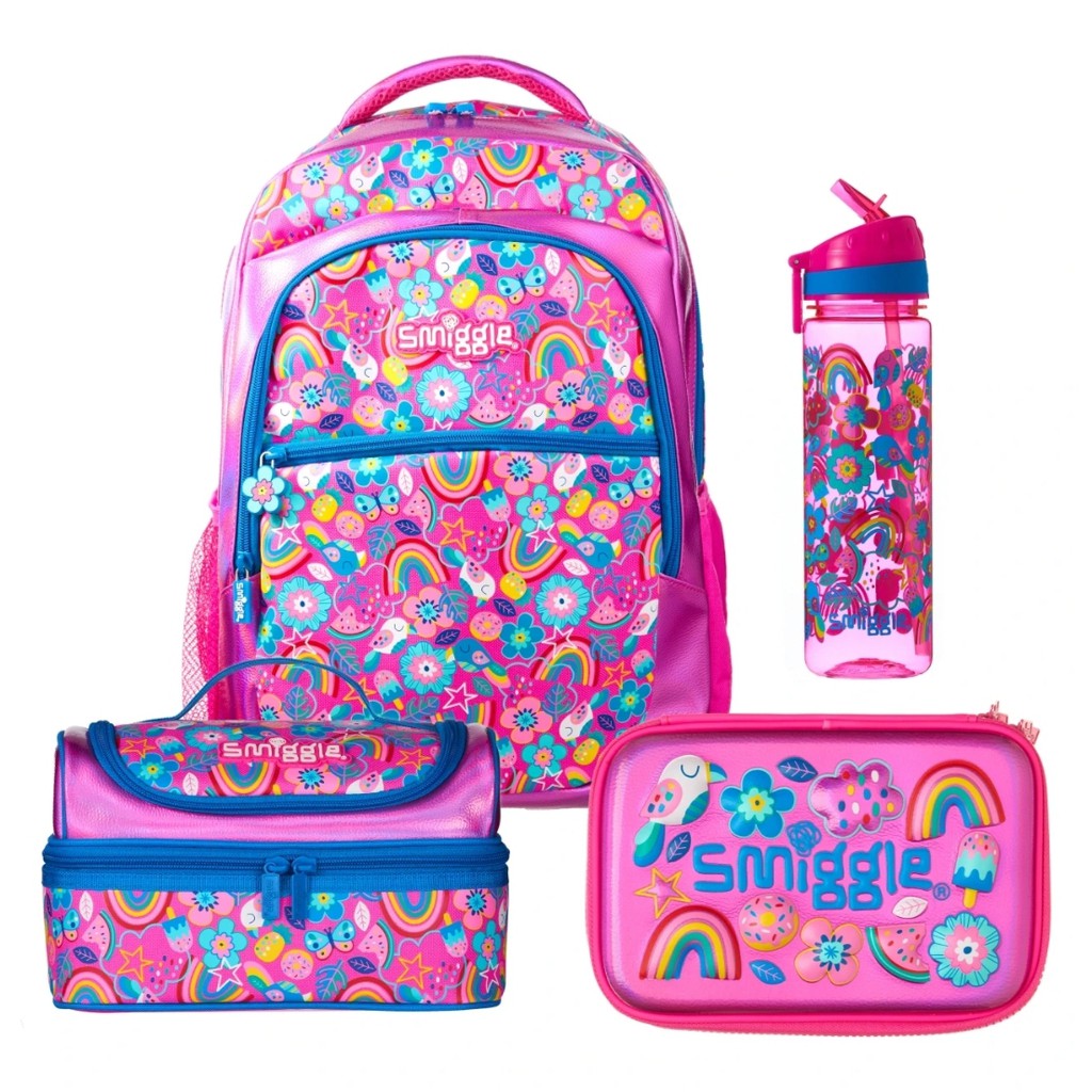 Smiggle Flow Pink Original Tas Sekolah Anak Perempuan