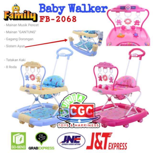 Family Baby Walker FB 2068 Seri Gantungan IC Music Ayun