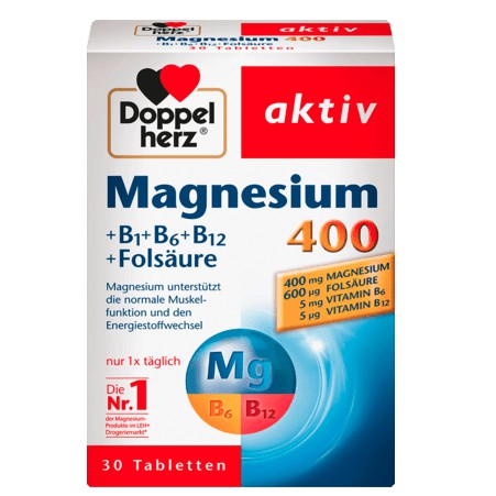Jual Magnesium 400 Mg + B1 + B6 + B12 + Asam Folat Doppelherz | Shopee Indonesia