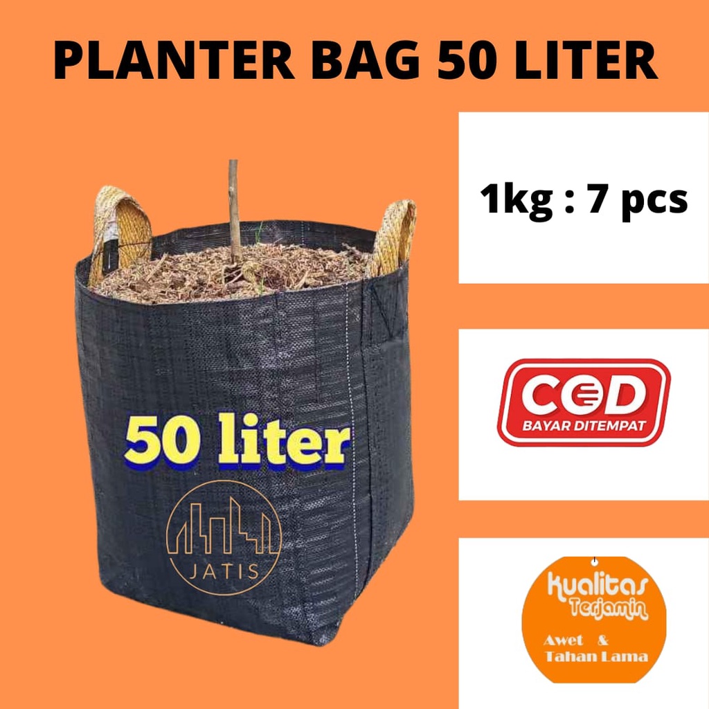 Jual Planter bag 50 liter pot tanaman (Planterbag hitam) Shopee Indonesia