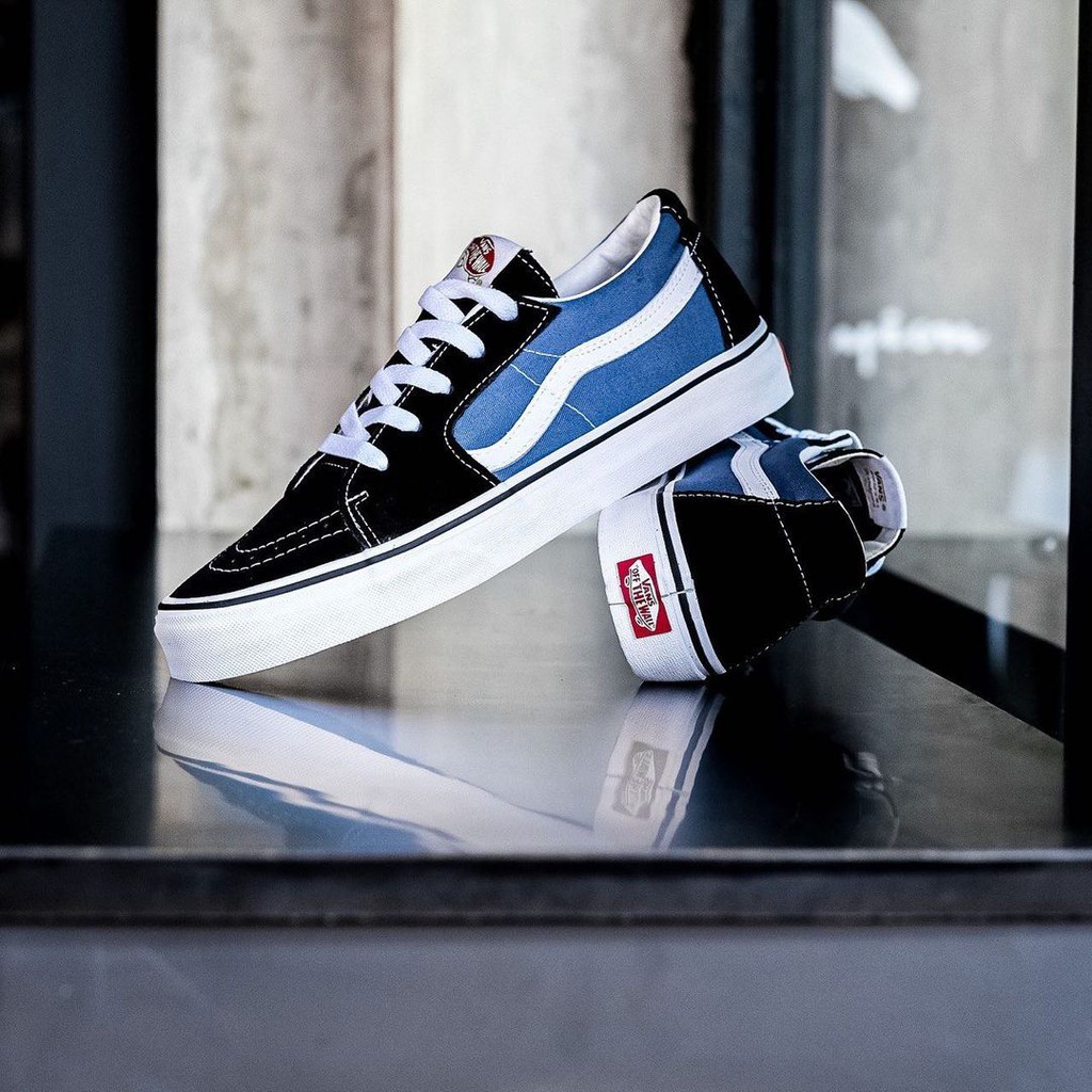 Sepatu Vans Sk8 Low Classic Navy White Original Murah Shopee Indonesia