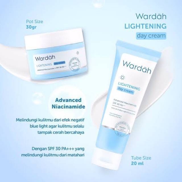 WARDAH Lightening Niacinamide DAY / NIGHT Cream Gel (Tersedia Ukuran