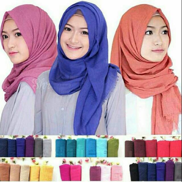 Gambar Kerudung Pashmina Rawis Style Fashion Muslimah