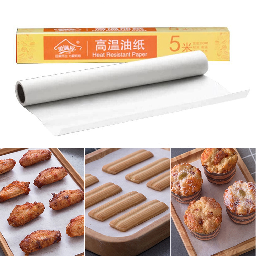 Jual 1Pc 5M/Roll Kitchen High-Temperature Greaseproof Oven Bakeware Paper/Non-Stick Baking Cooking High-Temperature Bbq Oil-Absorbing Baking Tray Cooking Paper Indonesia|Shopee Indonesia