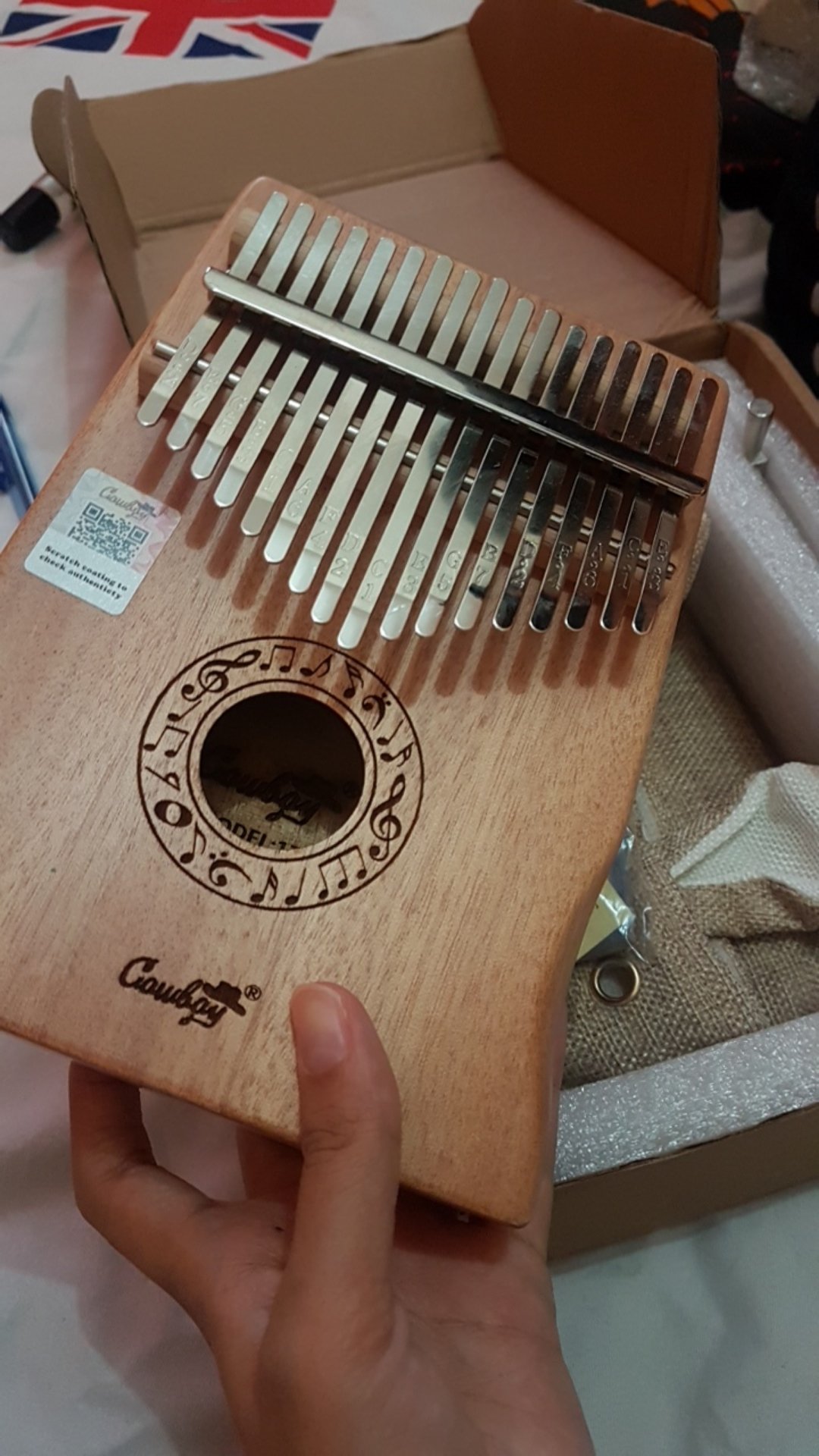 KALIMBA COWBOY ORIGINAL ALAT MUSIK PIANO JARI 17KEY