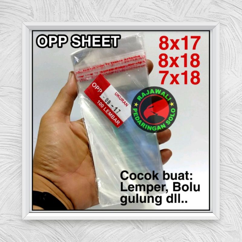 Jual PLASTIK OPP SHEET 7X18 8X18 8X17 ONE SHEET PLASTIK LEMPER BOLU
