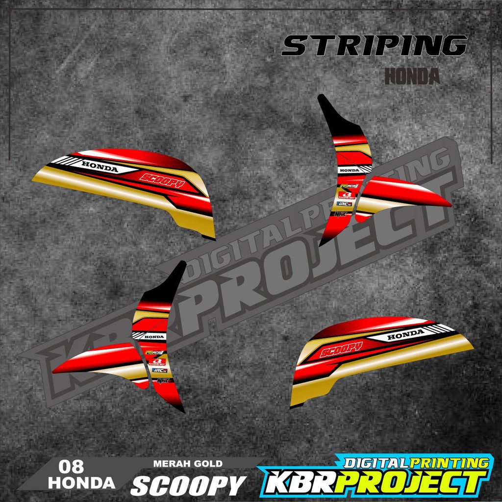 Jual (Cod) Stiker Striping Scoopy New 08 Desain Racing Road Race Balap Terbaru Terlaris Stiker Motor | Shopee Indonesia
