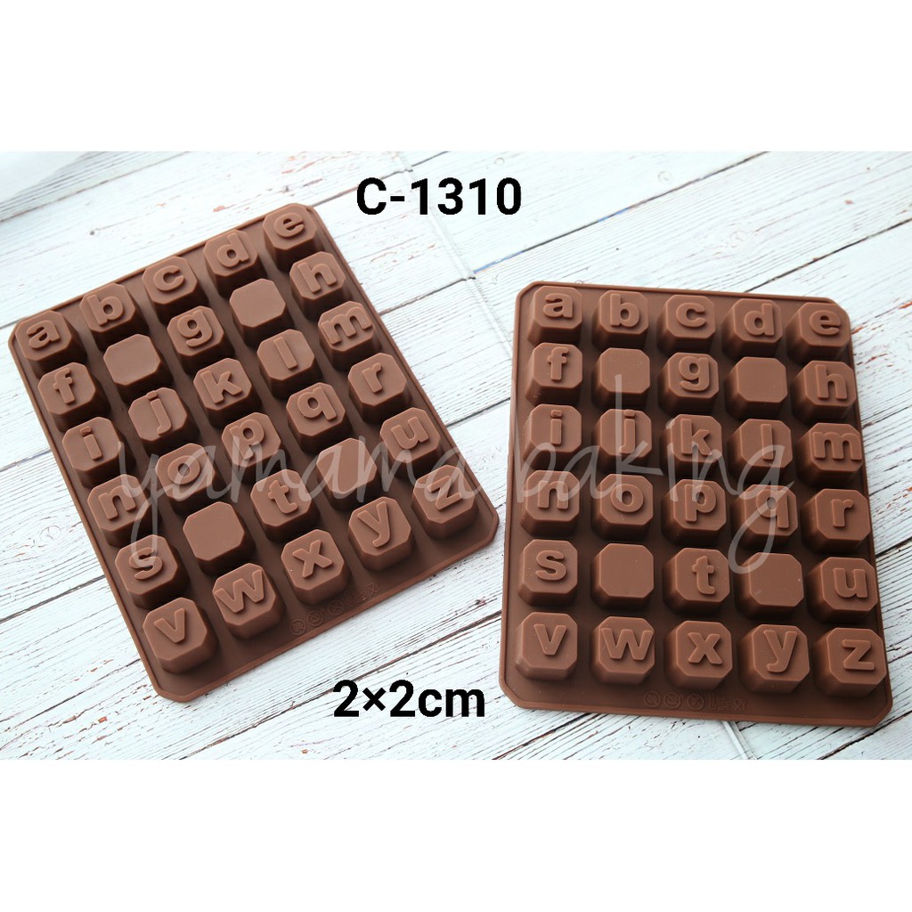 Jual C-1310 Cetakan Silikon Coklat Silicon Fondant Jelly Huruf Kecil | Shopee Indonesia