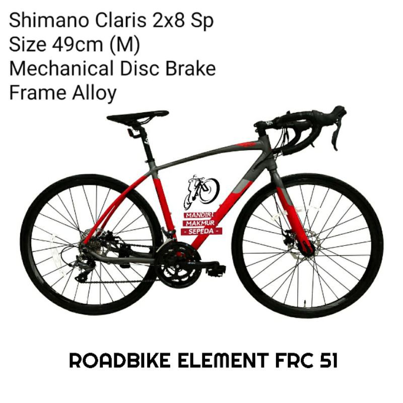 SEPEDA BALAP ROAD BIKE ELEMENT FRC 51 700c / ROADBIKE ELEMENT SIZE 49CM
