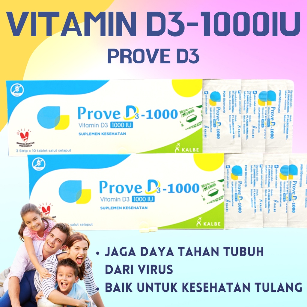 Jual Vitamin D Prove D3 1000 IU Prove D 1000 IU Vitamin D 1000 IU
