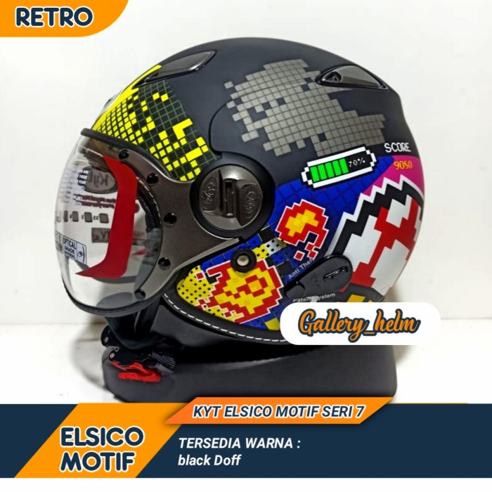 Jual Helm Kyt Elsico Motif 7 Helm KYT Retro Semua Seri ada Shopee