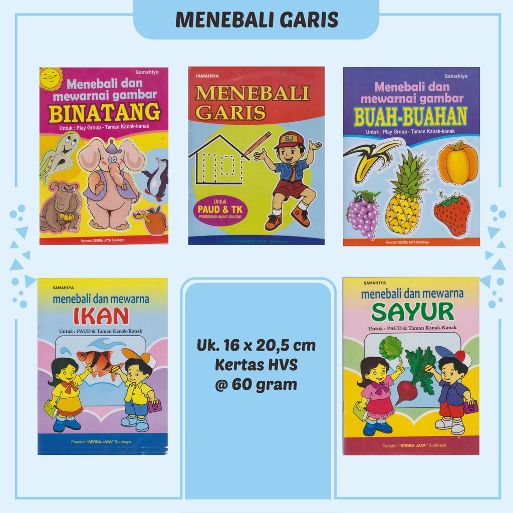 Buku AnakCerita AnakBuku Anak TK/PAUDDongeng BinatangLengkap dan Murah Menebali Warna Srb.Jy