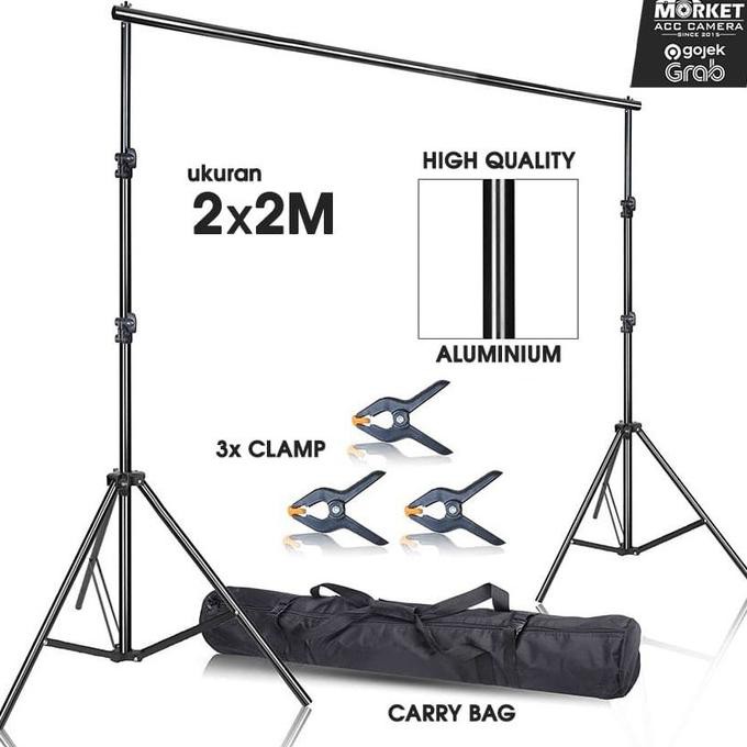 Jual Background Stand Foto Studio Tiang Backdrop/Background Hanging