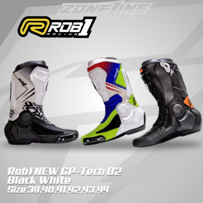Jual Sepatu Balap Motor Roadrace Rob1 Gp Tech New Original Racing Boots | Shopee Indonesia