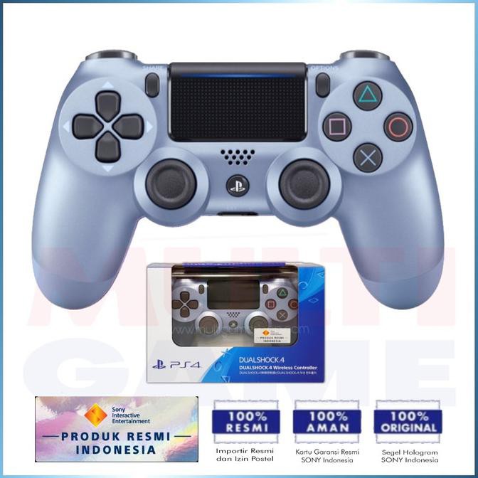 Jual New Dual Shock 4 / Ds4 Light V2 Wireless Controller (Titanium Blue) | Shopee Indonesia