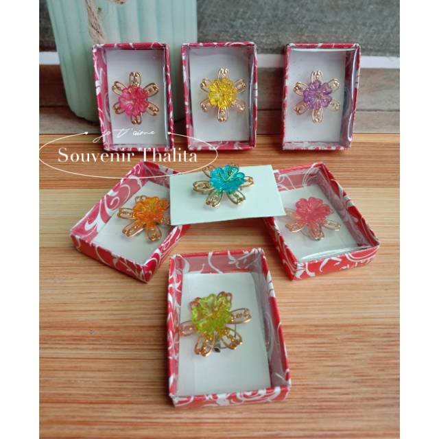 souvenir pernikahan 100pcs BROS BUNGA cantik sovenir murah