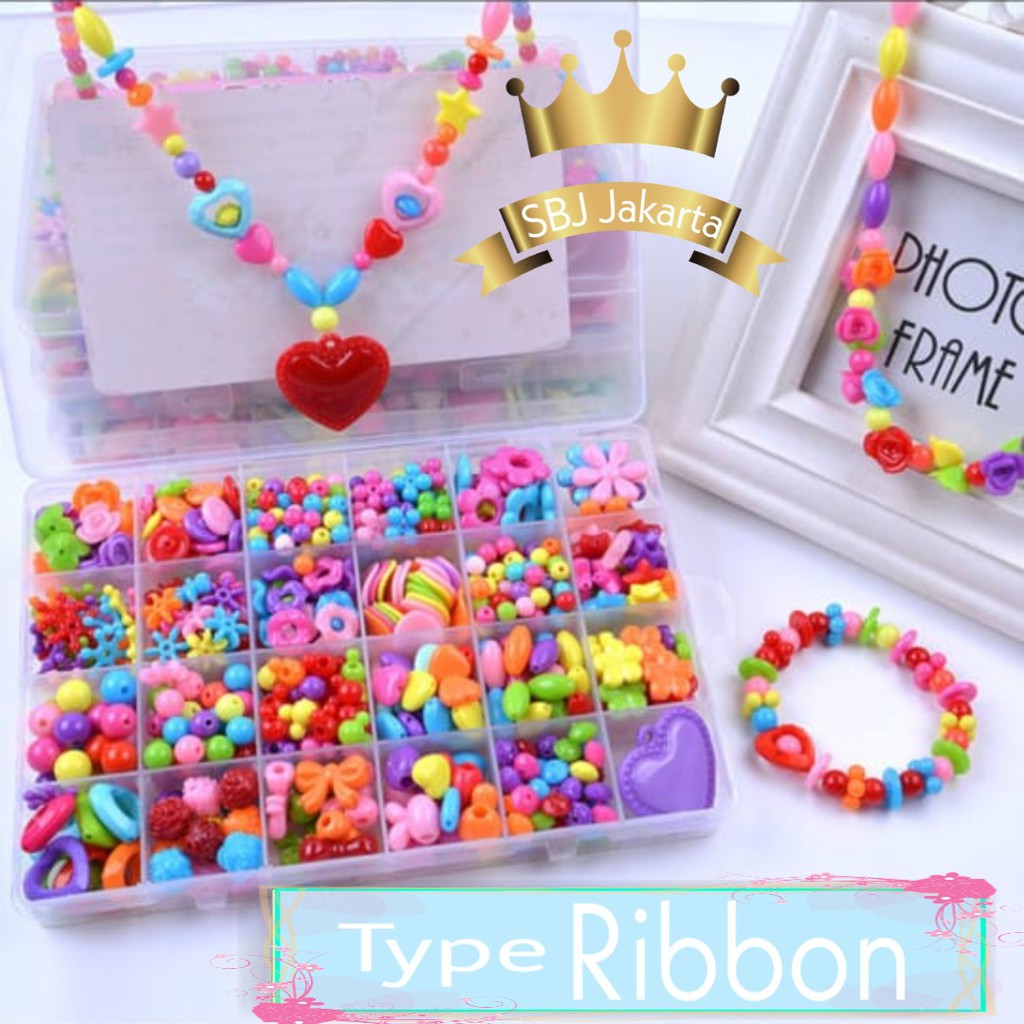 Jual Mainan Edukatif Anak Meronce Merangkai Manik Beads | Shopee Indonesia