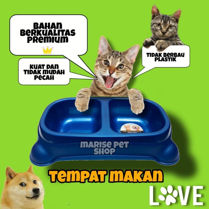 Jual Tempat makan kucing double premium tempat makan kelinci model