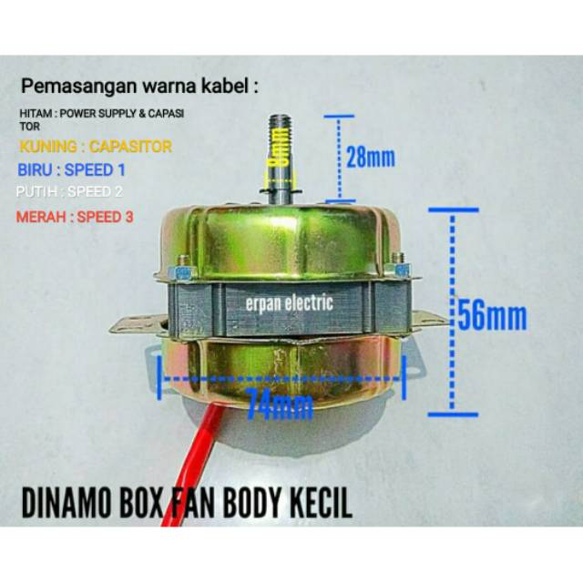 Warna Kabel Dinamo Kipas Angin Duduk DINAMO