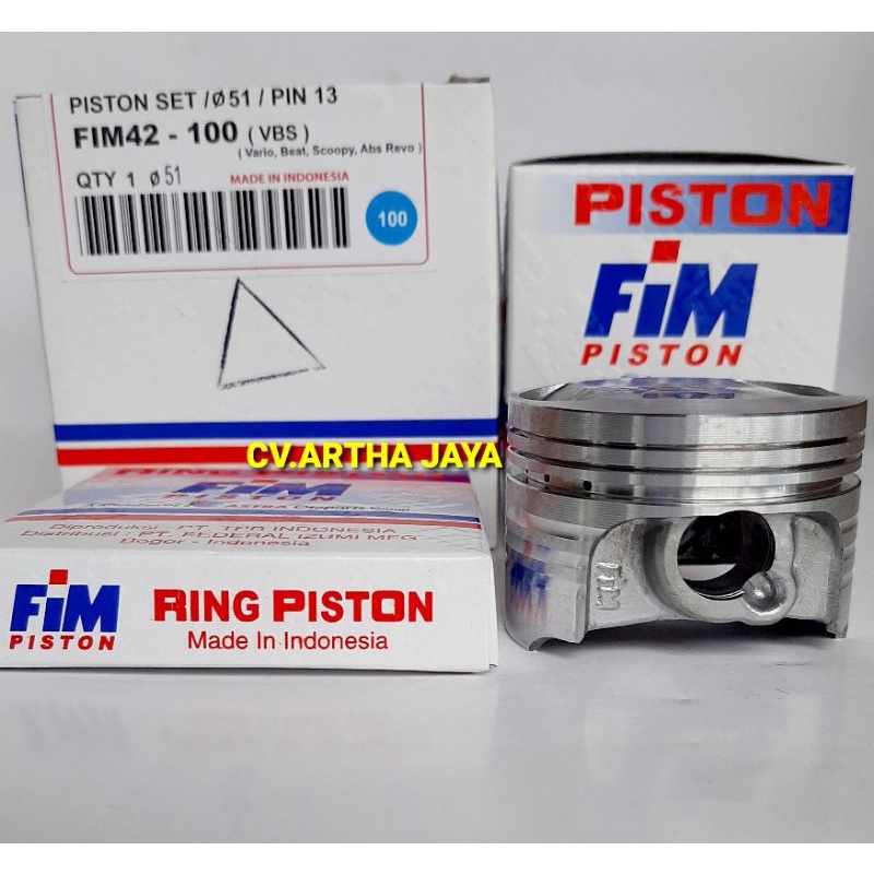 Jual PISTON KIT FIM FIM42 HONDA BEAT / BEAT FI / VARIO / VARIO 110