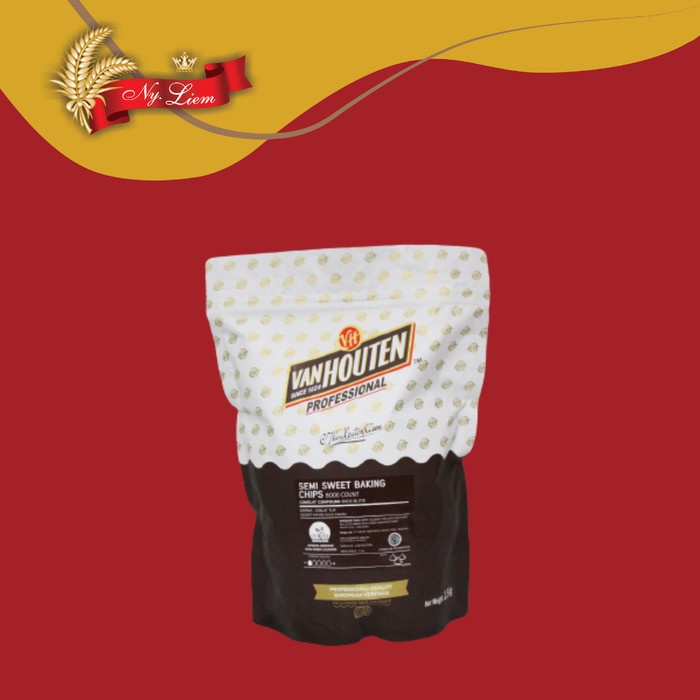 Jual Van Houten Professional Semu Sweet Baking Chocolate Chips 1,5 Kg Indonesia|Shopee Indonesia